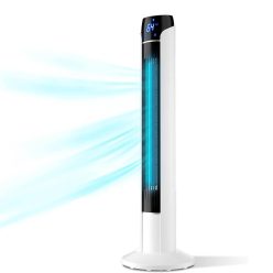   Oszcilláló toronyventilátor - távirányítóval, időzítővel, éjszakai móddal