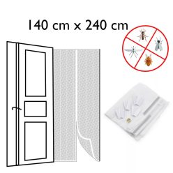 Mágneses szúnyogháló ajtóra 140x240 cm – fehér